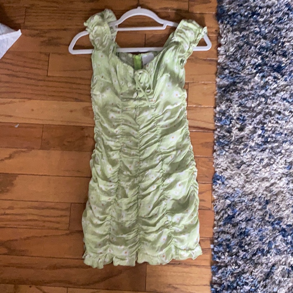 Skylark and Madison green dress with flowers